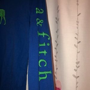 A blue long sleeve shirt